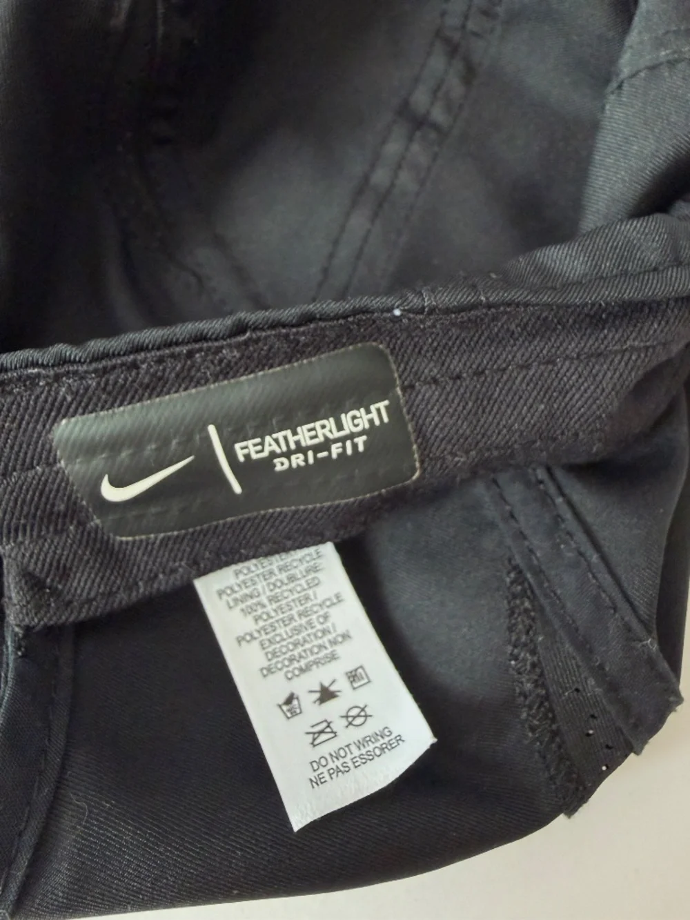 Nike Featherlight Dri-FIT Hat OSFA Black Running Performance Cap